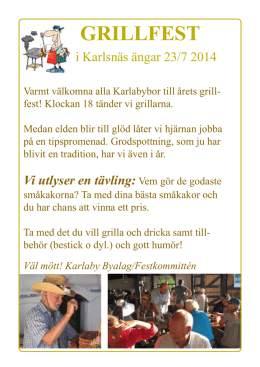 Grillfest 2014 - Karlaby Byalag