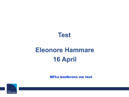 Test Eleonore Hammare 16 April