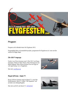 Flygfesten 10-11-12 augusti 2012