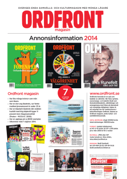 Annonsinformation 2014