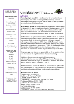 Vinbärsnytt 3-5 v.6 2015 (415 kB, pdf) - Årstadalsskolan