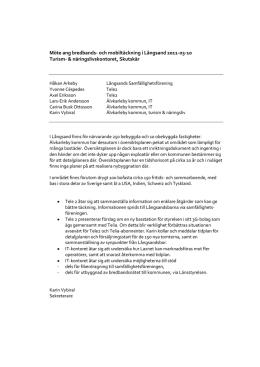 Möte ang bredbands- och mobiltäckning i Långsand 2011-03-10