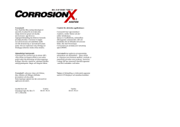 CorrosionX: Utmärkt för elektriska applikationer