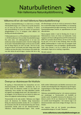 Bulletinen 1_2014_epost - Vallentuna Naturskyddsförening