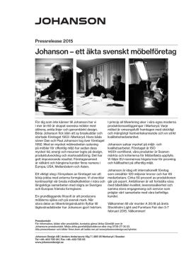 Johanson – ett äkta svenskt möbelföretag