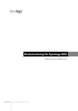 Installera om Synology NAS