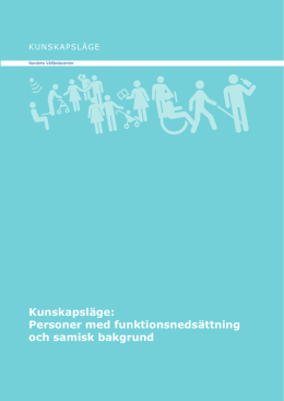 Personer med funktionsnedsättning och samisk bakgrund
