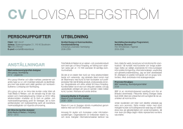 CV Lovisa Bergström