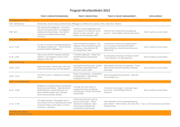 Program #truStockholm 2013