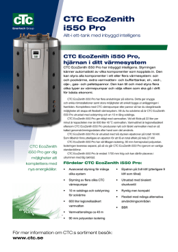 Produktblad CTC EcoZenith i550 Pro
