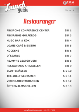 Lunch guide - Fokus Finspång