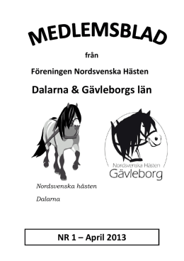 Dalarna & Gävleborgs län - Föreningen nordsvenska hästen i