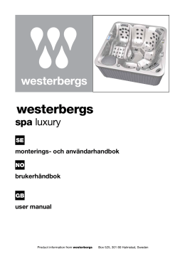 Westerbergs Luxury Spabad Anvisning