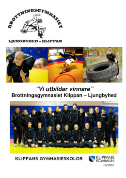 Vi utbildar vinnare” - Ljungbyhed Park Utbildning Sport