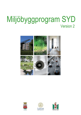 Miljöbyggprogram SYD