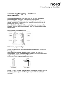 norament trappbeläggning - Installations rekommendation