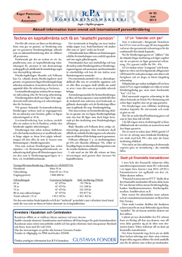 Nr. 50, Jun 2013 - RPA Försäkringsmäkleri