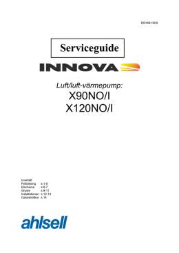 Serviceguide X90NO/I X120NO/I