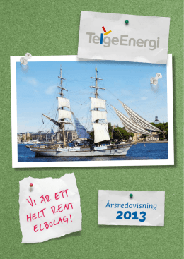 Se Telge Energis årsredovisning 2013