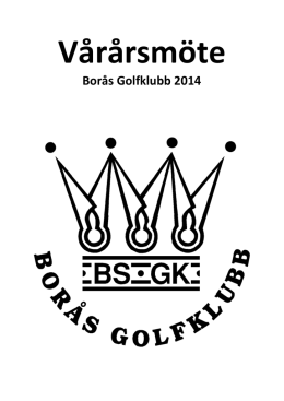 Vårårsmötet - Borås Golfklubb