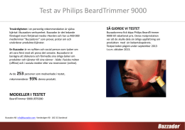 93 procent rekommenderar skäggtrimmer Philips BeardTrimmer