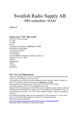 2010-04-29 - Swedish Radio Supply AB