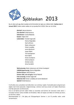 Sjöblaskan 2013 - Jakobstads Sjöscouter