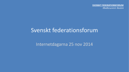 Svenskt federationsforum