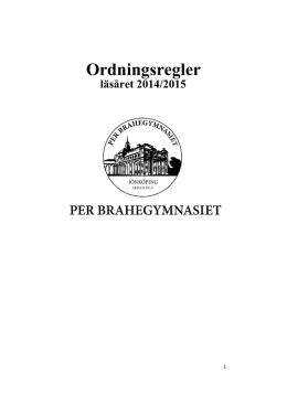 Ordningsregler - Per Brahegymnasiet
