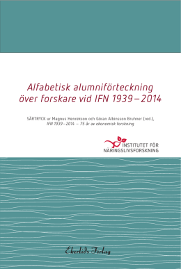 forskare på IFN 1939-2014