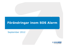 Förändringar inom SOS Alarm