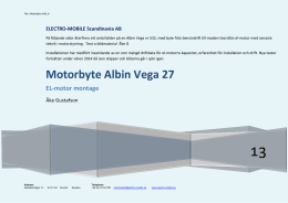 Motorbyte Albin Vega 27 - Electro Mobile Scandinavia AB