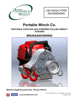 pcw3000 - Portable Winch