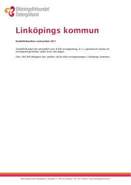 Linköpings kommun - Bildningsförbundet Östergötland