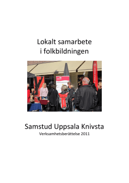 Lokalt samarbete i folkbildningen Samstud Uppsala Knivsta