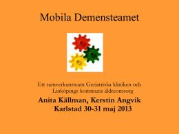 Mobila Demensteamet - Svenska Demensdagarna