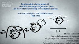 Thomas Lundqvist Leg psykolog & docent i