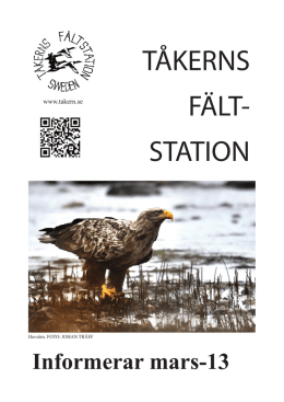Info mars 2013 - Tåkerns Fältstation