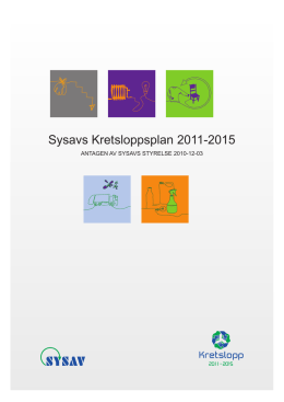 Sysavs Kretsloppsplan 2011-2015