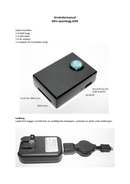 Användarmanual Mini spionbugg GSM