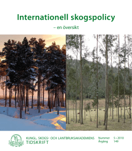 Internationell skogspolicy – en översikt