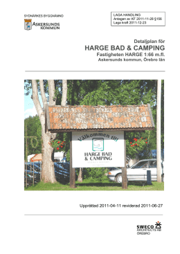 harge bad & camping - Sydnärkes byggförvaltning