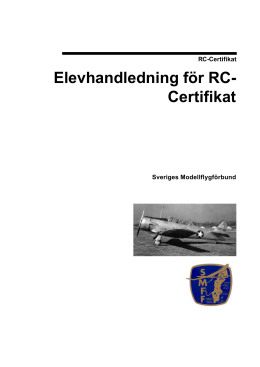 Elevhandledning för RC- Certifikat