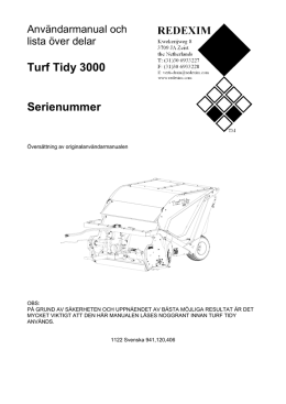 Turf Tidy 3000 Serienummer