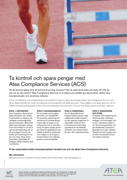 Ta kontroll och spara pengar med Atea Compliance Services (ACS)