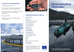 Starta fiskodling i Bohuslän. - Vattenbrukscentrum Väst