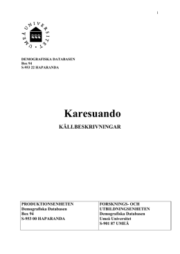 Karesuando - Demografiska databasen