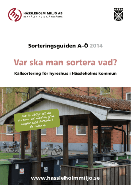 A-Ö för hyreshus - Hässleholm Miljö AB