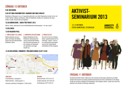 AKTIVIST- SEMINARIUM 2013