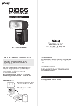 Nikon Di866 User`s manual SWE 1